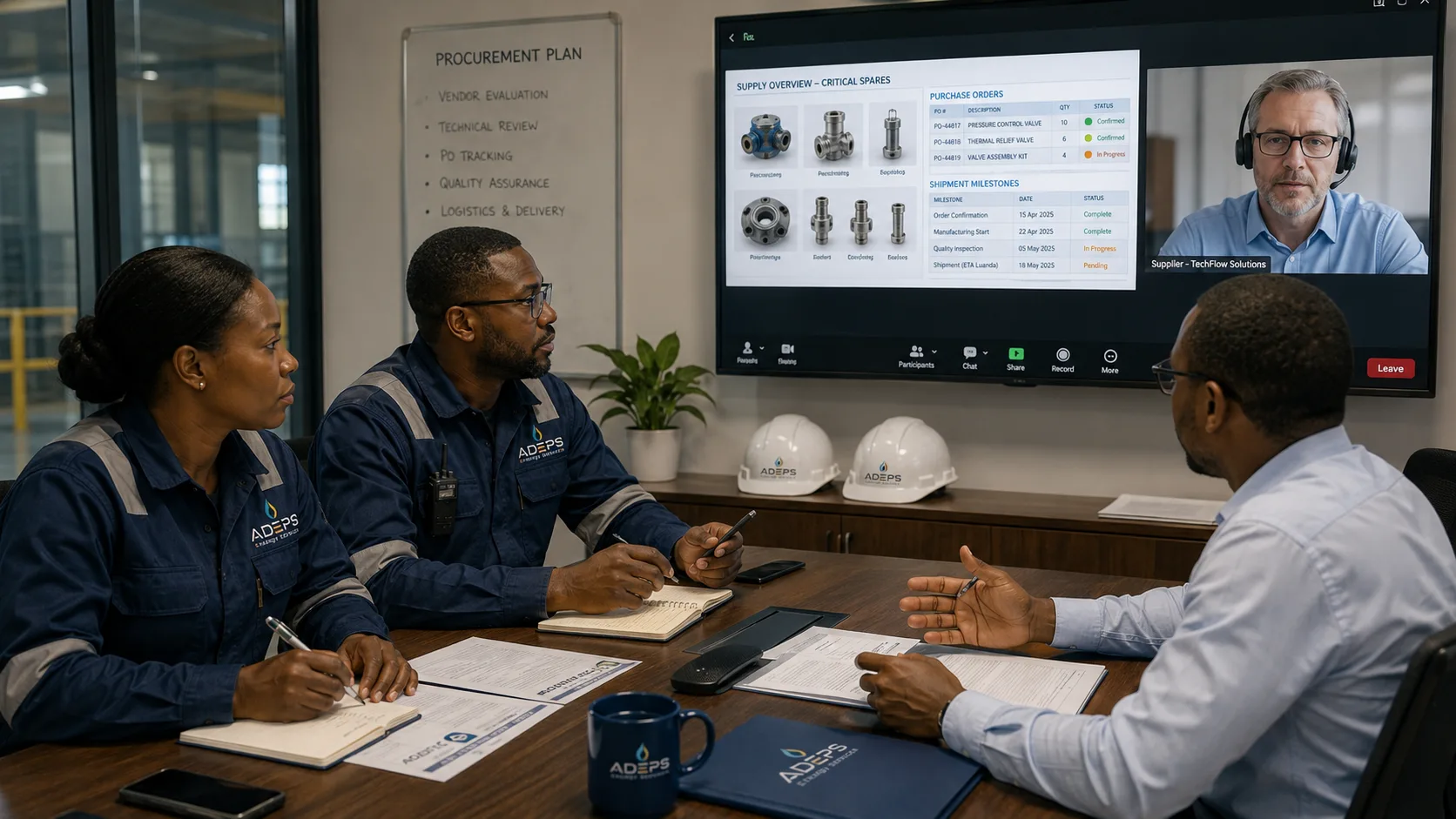 Critical spares coordination with supplier